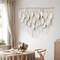 Macramé Wall Hanging – Boho Beige Leaves Tapestry, Handmade Woven Bohemian Wall Art for Bedroom, Living Room, Apartment, or Dorm, Perfect Gift Idea